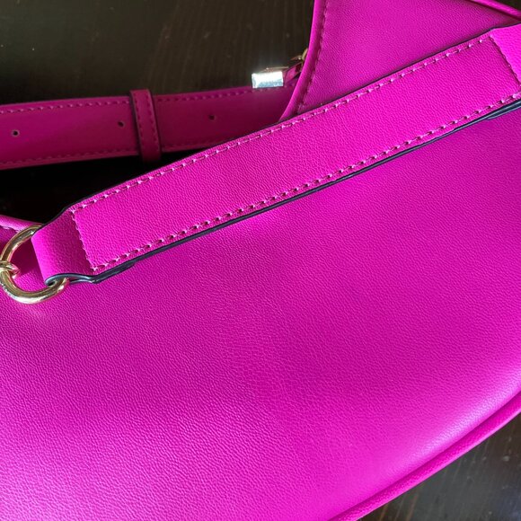 Vintage ALDO Crossbody Shoulder Purse, Gorgeous Fuchsia & Gold. - Picture 6 of 13